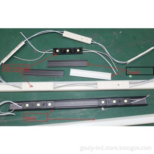 LED aluminum profiles, contain the LED module with track and cover together